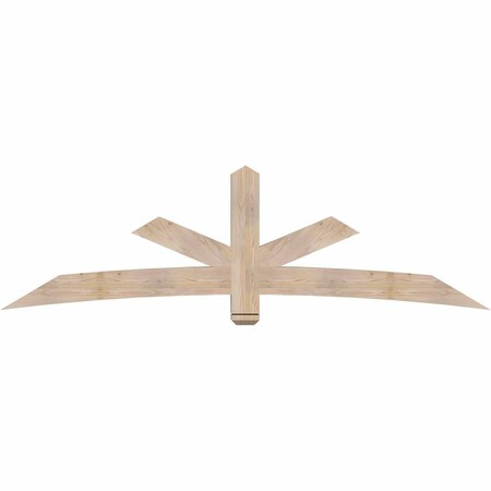 Ekena Millwork Alberta Smooth Timber Gable Bracket, Douglas Fir, 96"W x 28"H x 5 1/2"D x 5 1/2"F, 7/12 Pitch GBW096X28X0606ALB00SDF